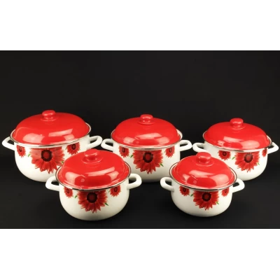 Набор Кастрюль 5 Шт Эмаль A-Plus 2052