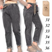 Джегінси жіночі з полегшеного стрейчового джинсу. Напівбатал. Колір сірий. Розміри: 31, 32, 33, 34, 35, 36. 