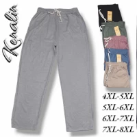 Брюки жіночі з легенького трикотажу. Kenalin. Батал. Прямі без манжета. Розміри: 4XL-8XL.