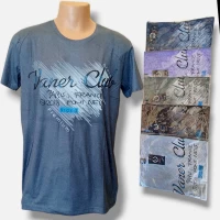 Футболка чоловіча стрейчова. Тканина холодок. Розміри: XL, 2XL, 3XL, 4XL, 5XL.мікс