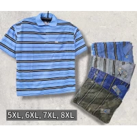 Футболка -рубашка чоловіча в смужку. Має одну накладну кишеню. Розміри: 5XL- 8XL. (XL-4XL)