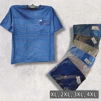 Футболка чоловіча трикотажна, в смужку. Розміри: XL-4XL( 5XL-8XL)