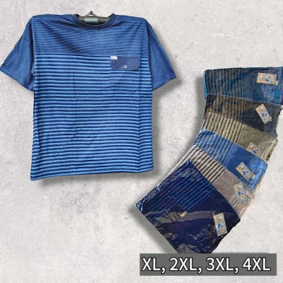 Футболка чоловіча трикотажна, в смужку. Розміри: XL-4XL( 5XL-8XL)