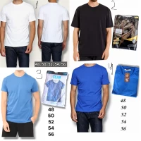 Футболка чоловіча однотонна. Виробник Узбекистан. Норма. Розміри: 48, 50, 52, 54, 56.