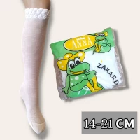 Гольфи дитячі капронові. Фірми ANNA( Польща). Колір білий.Розмір 14-21