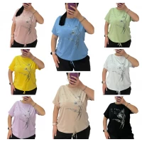 Футболка на завязке без камней  Размер хл 2хл 3хл  52,54,56 полномерные  ХБ трикотаж, 25038