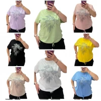 Футболка на завʼязці  - 25039. Розмір-XL, 2XL,3XL(батал) 52 ,54,56 Якість - 100% котон