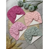 Пов'язка "Солоха" у горошок для дівчаток до 2-х років; трикотаж. Туреччина