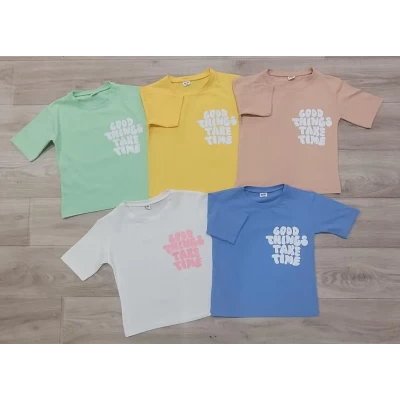 Футболка -топ для дівчаток 9/12 років; Туреччина (В уп. один колір)