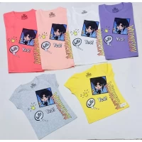 Футболка для дівчаток "Wednesday" 3|7 років, бавовна (В уп. один колір)