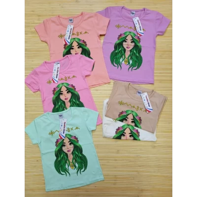 Футболки "Мавка" для дівчаток 9/12 років, трикотаж. Туреччина (В уп. один колір)