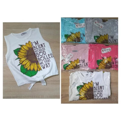 Майка із зав'язками на талії для дівчаток 9/12, 13/16 років; Туреччина