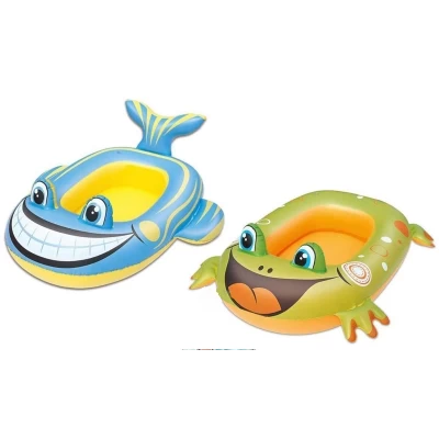 Детский надувной плотик BW 99х66 см (34085) 2 вида - рыбка, лягушка