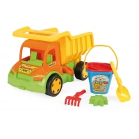 Грузовик Гигант с набором для песка 5 элементов Wader 65002 (55 x 32 x 36)