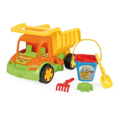 Грузовик Гигант с набором для песка 5 элементов Wader 65002 (55 x 32 x 36) Грузовик Гигант с набором для песка 5 элементов Wader 65002 (55 x 32 x 36)