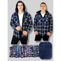 Рубашка чоловіча з капюшоном, на хутрі. Фірми HATAI. Норма.  Розміри: XL-5XL.