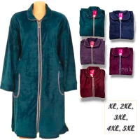 Халат жіночий велюровий. Фірми HATAI. Утеплений, на байці. Норма. Розміри: XL, 2XL, 3XL, 4XL, 5XL
