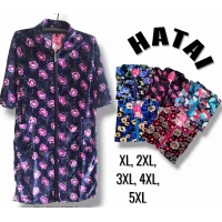 Xалат жіночій велюровий.Фірми HATAI . Норма. Застібається на блискавку, рукав  3/4. Розміри: XL-5XL.