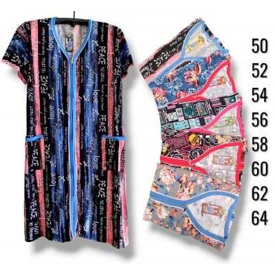 Халат жіночий х/б. Фірми Ayyildiz ( Узбекистан ). Розміри: 50, 52, 54, 56, 58, 60, 62, 64. Халат жіночий х/б. Фірми Ayyildiz ( Узбекистан ). Розміри: 50, 52, 54, 56, 58, 60, 62, 64.