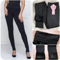 Лосіни жіночі безшовні теплі, всередині на хутрі. Фірми Король. Матеріал еластан. Знизу на манжеті. Колір чорний. Розмір 46-52