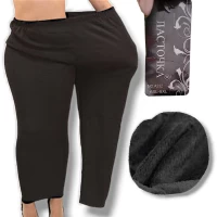 Лосіни жіночі утеплені, на тонкому хутрі. Фірми Ластівка. Супер батал. Колір чорний. Розмір 6XL-9XL (56-64)