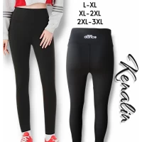 Лосіни жіночі демісезонні, з плотного еластику. Фірми Kenalin. Колір чорний. Розміри: L-XL, XL-2XL, 2XL-3XL