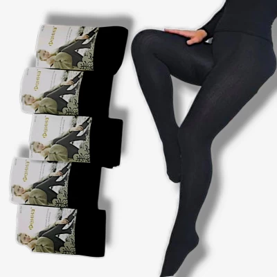 Колготки жіночі кашемірові з начосом. Фірми Фенна. Колір чорний. З пам'яткою. Розмір 54-60.