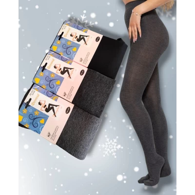 Колготки жіночі кашемірові з пам'яткою. Фірми Фенна. Колір сірий, темно сірий, чорний. Розмір 54-60