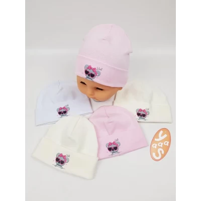 Дитячі демісезонні трикотажні шапки для дівчат, р.42