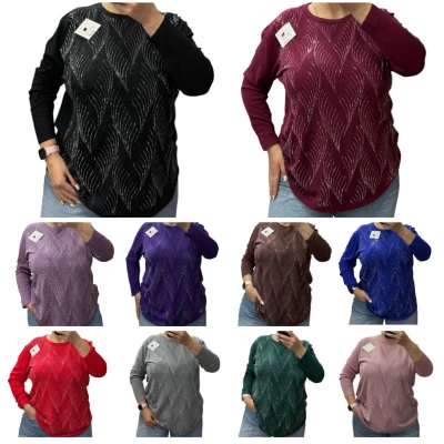 Свитер кашемир, хлопок 25220. Размер 52 - 60 ( Батал)