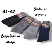Шкарпетки чоловічі теплі, з верблюжої шерсті, всередині на махрі. Фірми Алія. Розмір 41-47