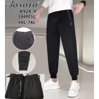 Мужские штаны на меху Золото, большие размеры 4XL–7XL