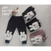 Детские лосины на меху с зайчиками 1–3 года, 14177