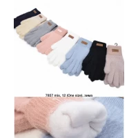 Рукавиці жіночі, Норка, Подвійні 7851. Розмір універсальний