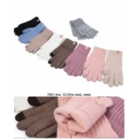 Рукавиці жіночі, Альпака, Одинарні, Сенсор , 7831. Розмір універсальний