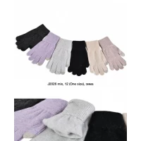 Рукавиці жіночі, Ангора, Одинарні, Сенсор, J2026. Розмір універсальний