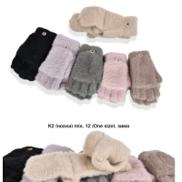 Варежки дитячі Тедді, Без пальців, J3010, Розмір універсальний