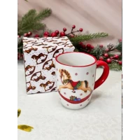 Керамическая чашка(350мл) символ года2026 Лошадь