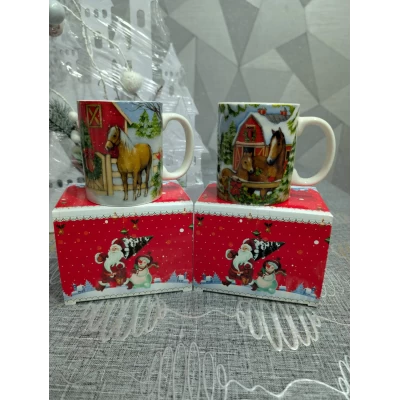 Керамическая чашка(350мл) символ года2026 Лошадь