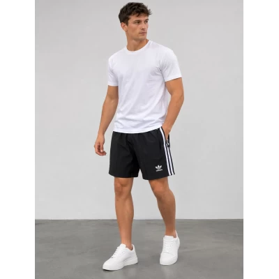 Шорти чоловічі з пом'якшеної плащовки. Adidas. Колір чорний, темно синій.  Норма. Розміри: 48-56.