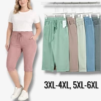 Бріджі жіночі стрейч кттонові. Ластівка. Розміри: 3XL-4XL, 5XL-6XL.
