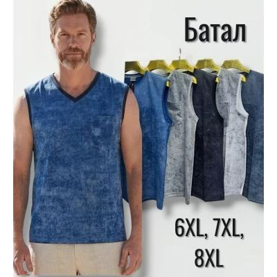 Чоловіча трикотажна безрукавка. Батал: 6XL, 7XL, 8XL. Чоловіча трикотажна безрукавка. Батал: 6XL, 7XL, 8XL.