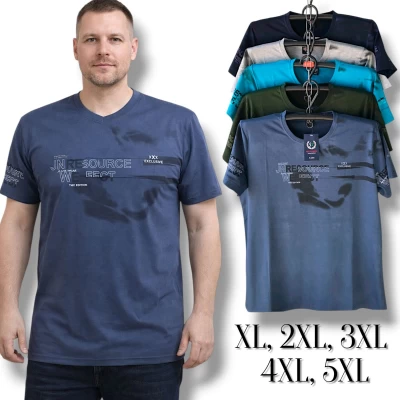 Футболка чоловіча трикотажна. Норма. Розміри: XL, 2XL, 3XL, 4XL, 5XL Футболка чоловіча трикотажна. Норма. Розміри: XL, 2XL, 3XL, 4XL, 5XL