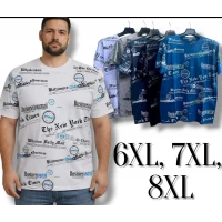 Футболка чоловіча трикотажна. Батал. Розміри: 6XL, 7XL, 8XL.