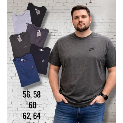 Футболка чоловіча трикотажна. NIKE. Батал 56-64 (5 штук, одного кольору) Футболка чоловіча трикотажна. NIKE. Батал 56-64 (5 штук, одного кольору)