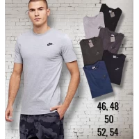 Футболка чоловіча трикотажна  NIKE. Розміри: 46-54  (5 штук, одного кольору)