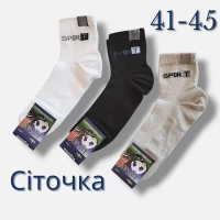 Чоловічі шкарпетки літні, сіточка. Житомир спорт, середньої довжини. Розмір 41-45