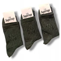 Шкарпетки чоловічі демісезонні. Фірми Supersox. Колір хакі. Розмір 41-45