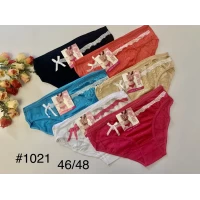 Женские трусики с бантиком, Хлопок, XL-XXL