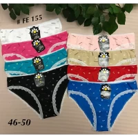 Трусы женские King, Хлопок с кружевами, 46-50